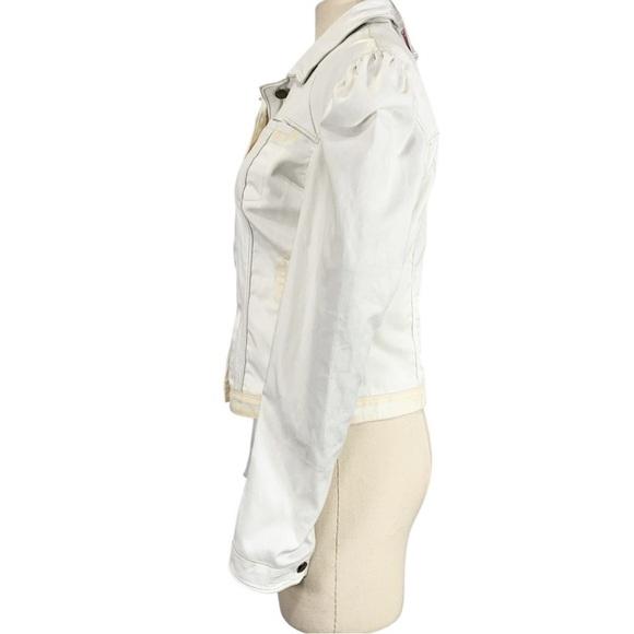 JKT NYC Ariel Twill Burnished Leather Trim Jacket Size Medium NEW - Picture 3 of 12